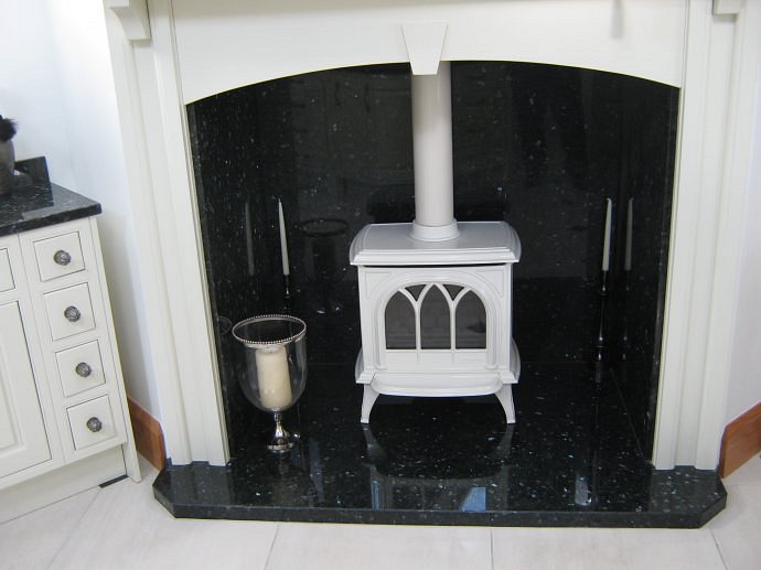 Black Granite fireplace