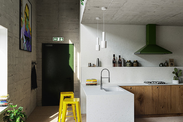 Kitchen with Lime Delight